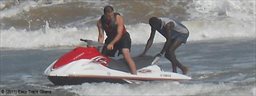 Sea bike at Ghana beach